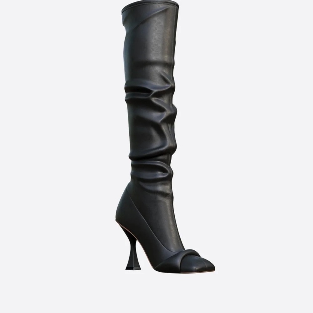 Hanifa Black Over-the-Knee Stiletto Boots